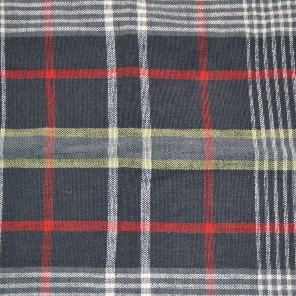 2 Pottery Barn Carson Plaid EURO Shams Gray Red White Yellow 100% Cotton - Picture 7 of 8